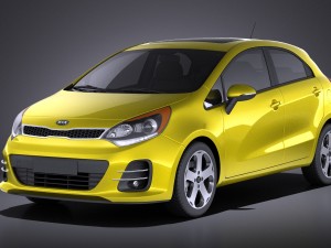Kia Rio Hatchback 5-door 2017 vray 3D Model