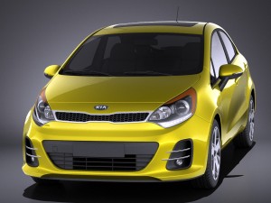 Kia Rio Hatchback 5-door 2017 vray 3D Model