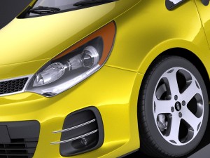 Kia Rio Hatchback 5-door 2017 vray 3D Model