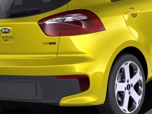 Kia Rio Hatchback 5-door 2017 vray 3D Model