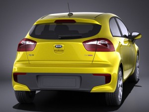Kia Rio Hatchback 5-door 2017 vray 3D Model