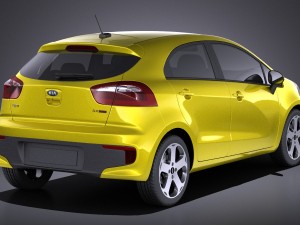 Kia Rio Hatchback 5-door 2017 vray 3D Model