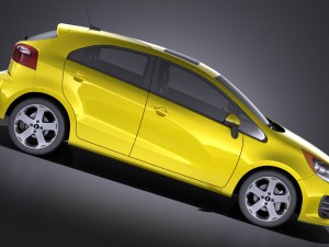 Kia Rio Hatchback 5-door 2017 vray 3D Model