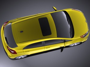 Kia Rio Hatchback 5-door 2017 vray 3D Model
