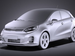 Kia Rio Hatchback 5-door 2017 vray 3D Model