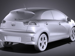 Kia Rio Hatchback 5-door 2017 vray 3D Model