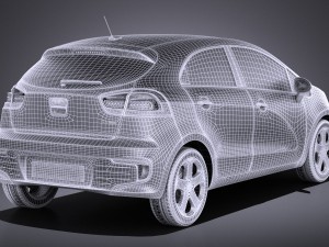 Kia Rio Hatchback 5-door 2017 vray 3D Model