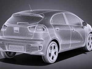 Kia Rio Hatchback 5-door 2017 vray 3D Model