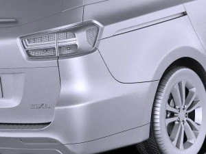 Kia Sedona 2017 vray 3D Model