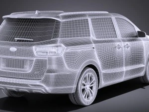 Kia Sedona 2017 vray 3D Model