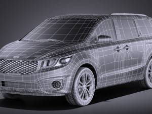 Kia Sedona 2017 vray 3D Model