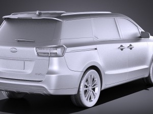 Kia Sedona 2017 vray 3D Model