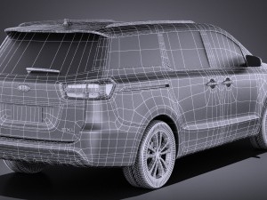 Kia Sedona 2017 vray 3D Model