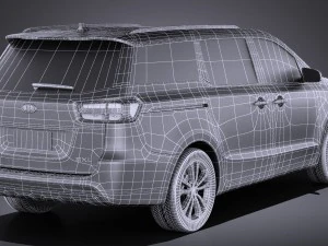 Kia Sedona 2017 vray 3D Model
