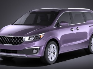 Kia Sedona 2017 vray 3D Model