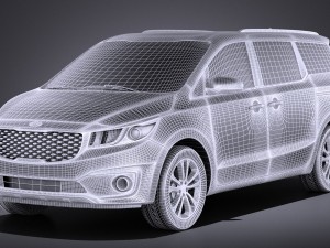 Kia Sedona 2017 vray 3D Model