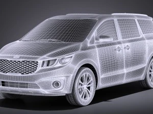 Kia Sedona 2017 vray 3D Model