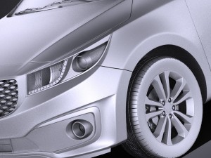 Kia Sedona 2017 vray 3D Model