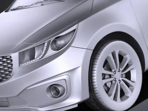 Kia Sedona 2017 vray 3D Model