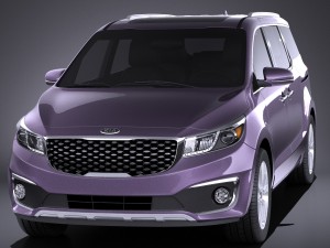 Kia Sedona 2017 vray 3D Model