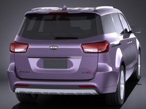 Kia Sedona 2017 vray 3D Model