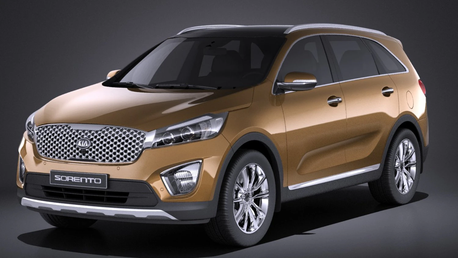 Kia Sorento 2017 vray 3D Model .c4d .max .obj .3ds .fbx .stl .blend