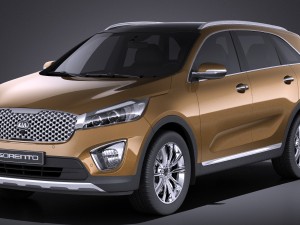 Kia Sorento 2017 vray Modelo 3D