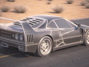 Ferrari f40 1987 3D Model