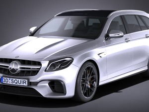 Mercedes-Benz E63 AMG Estate 2017 3D Model