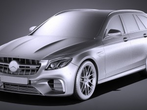 Mercedes-Benz E63 AMG Estate 2017 Modèle 3D