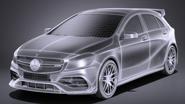 Mercedes-Benz Classe A (W176) AMG Line 2018 Modello 3D