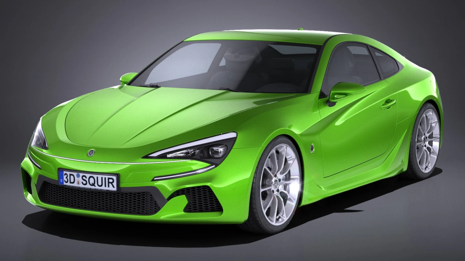 Generic Coupe GT 2017 3D Model .c4d .max .obj .3ds .fbx .stl .blend 