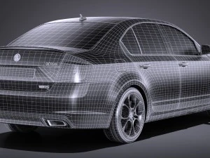Skoda Octavia RS 2017 3D Model