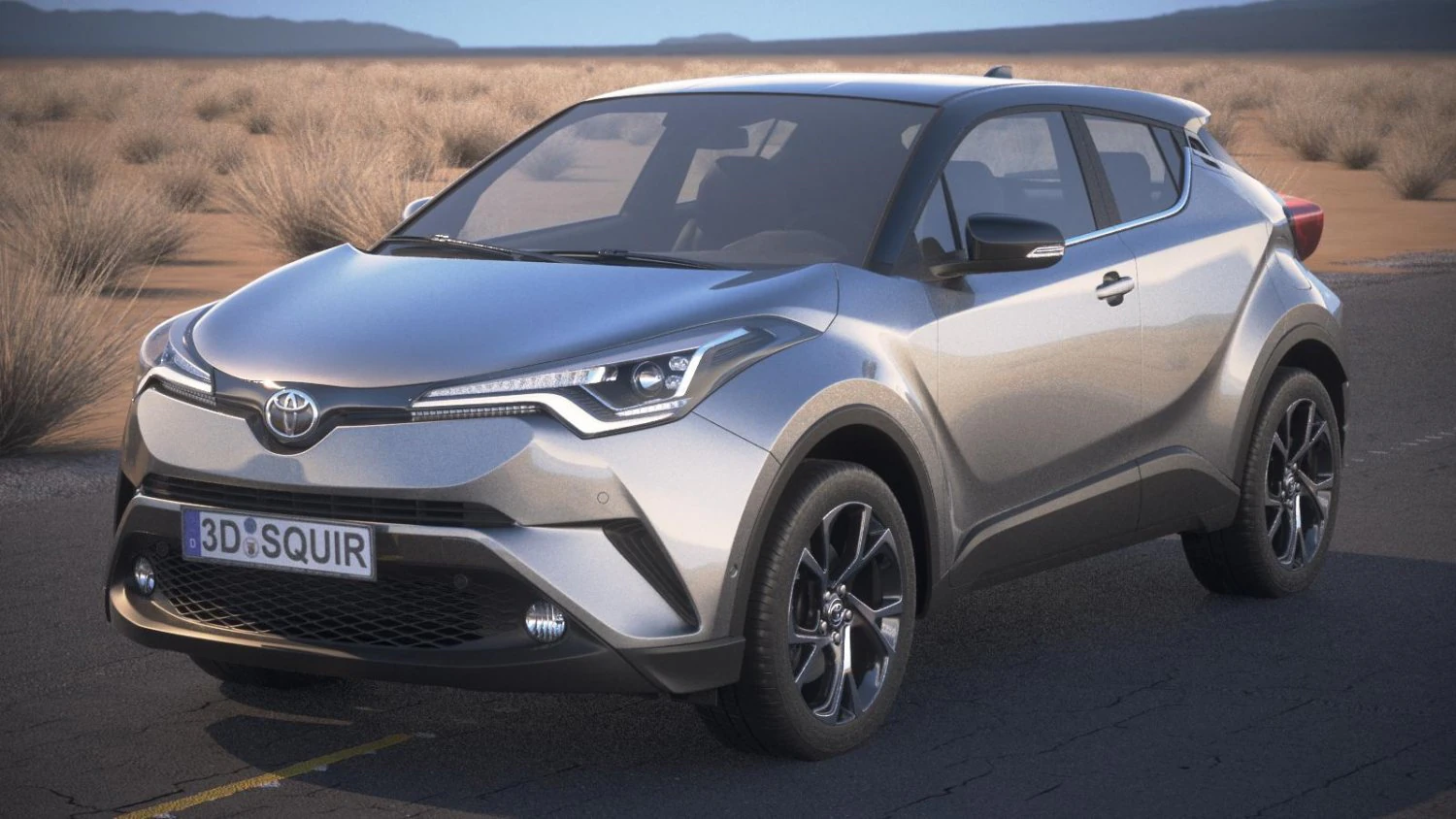 Toyota C-HR 2017 3D Model .c4d .max .obj .3ds .fbx .stl .blend