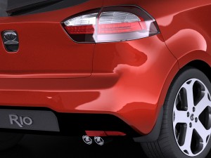 Kia Rio 3-door Hatchback 2014 vray Modelo 3D