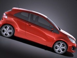 Kia Rio 3-door Hatchback 2014 vray Modelo 3D
