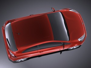 Kia Rio 3-door Hatchback 2014 vray Modelo 3D