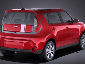 Kia Soul 2016 vray Modèle 3D