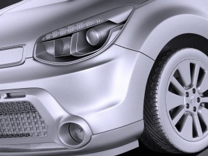 Kia Soul 2016 vray Modèle 3D