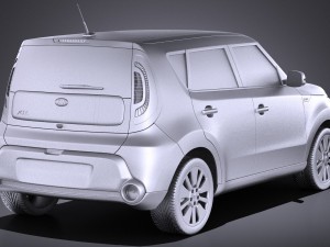 Kia Soul 2016 vray Modèle 3D