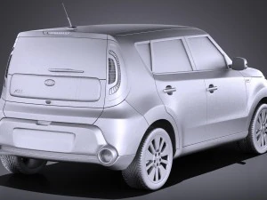 Kia Soul 2016 vray 3D Model
