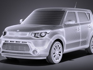 Kia Soul 2016 vray Modèle 3D