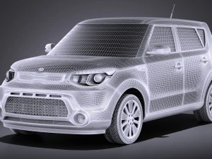 Kia Soul 2016 vray 3D Model