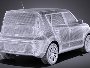 Kia Soul 2016 vray Modèle 3D