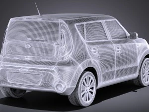 Kia Soul 2016 vray 3D Model