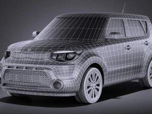 Kia Soul 2016 vray 3D Model