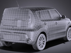 Kia Soul 2016 vray Modèle 3D