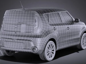 Kia Soul 2016 vray 3D Model