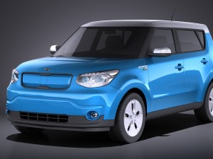 Kia Soul EV 2016 vray Modèle 3D