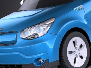 Kia Soul EV 2016 vray Modèle 3D